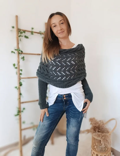 Bohemian knit bath towel for women