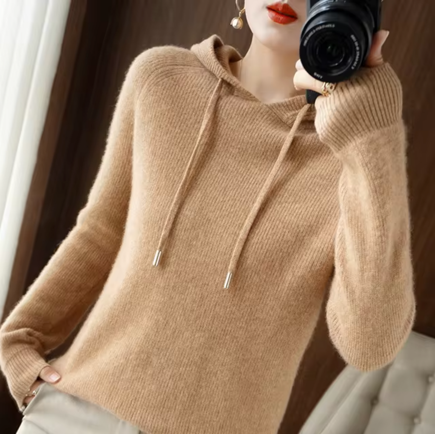 Women's Knit Hoodie | Long Sleeves