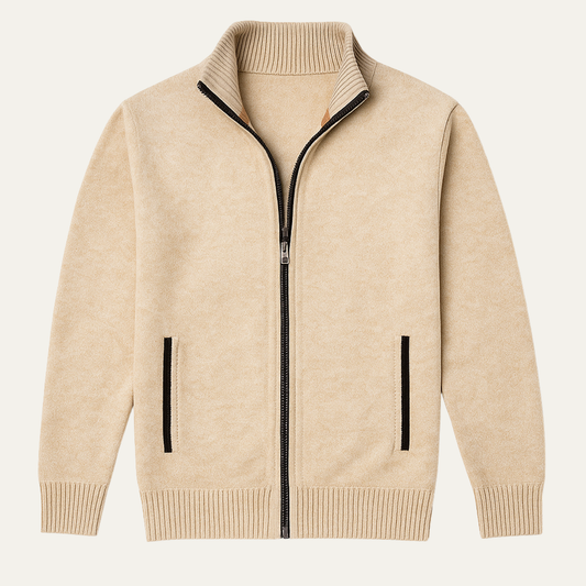 Warm Crew Neck Knitted Men's Cardigan Sweater - Nocini