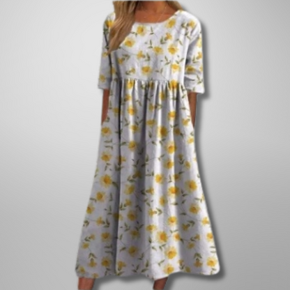 Casual Flower Knee Length Dress