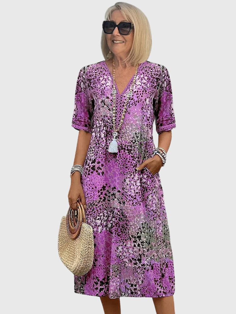 Beautiful Floral Knee Length Dress
