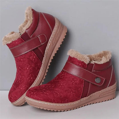Velora | Comfortable Warm Lined Wedge Ankle Boots