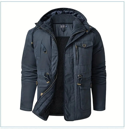 Bradley - Men's Warm Waterproof Winter Jacket with Fleece Lining