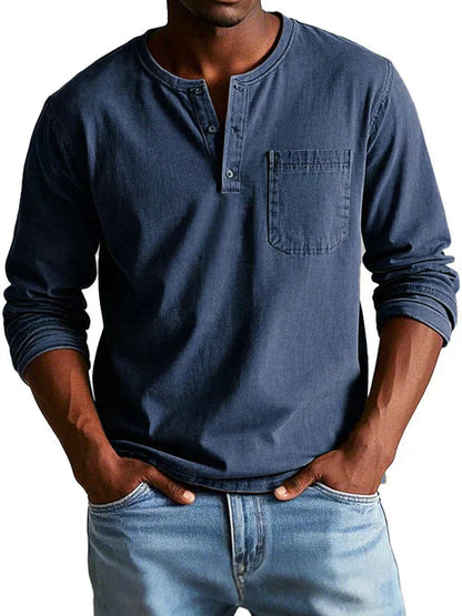 Vintage Long Sleeve Shirt for Men