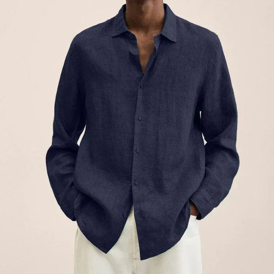 Versatile and lightweight linen shirt for men, elegantly styled