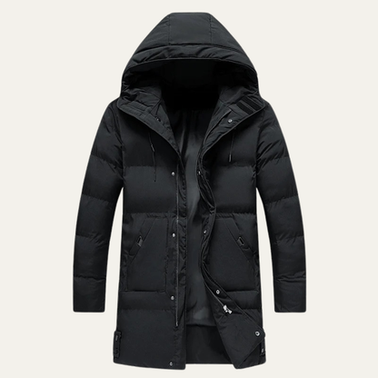 Warm Men's Down Parka Coat with Hood - Nocini