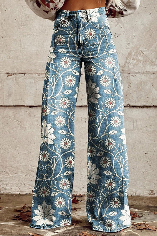 Zaria | Stylish pants with floral charm for women