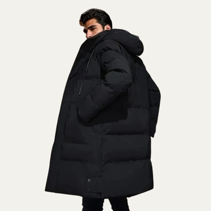 Warm Men's Down Parka Coat with Hood