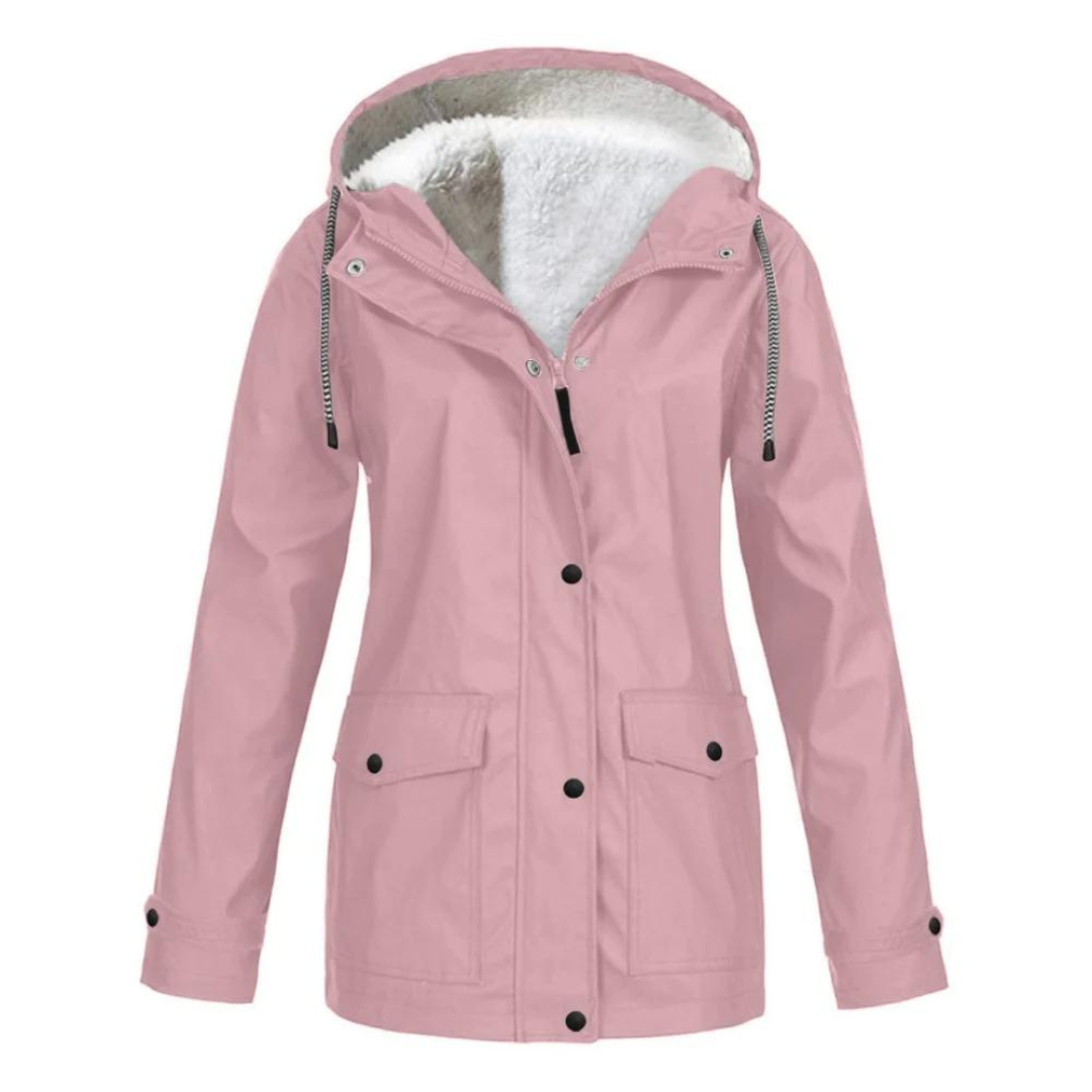 Women's rain jacket with hood | Long fit