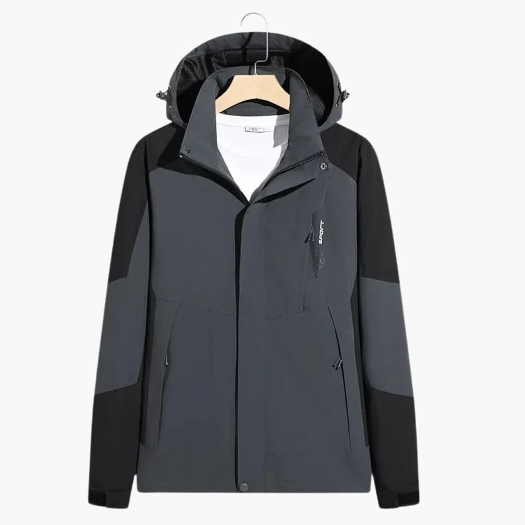 Waterproof Men's Snow Jacket with Hood and Zip