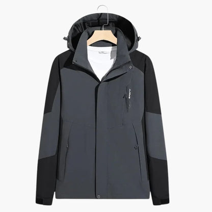 Waterproof Men's Snow Jacket with Hood and Zip