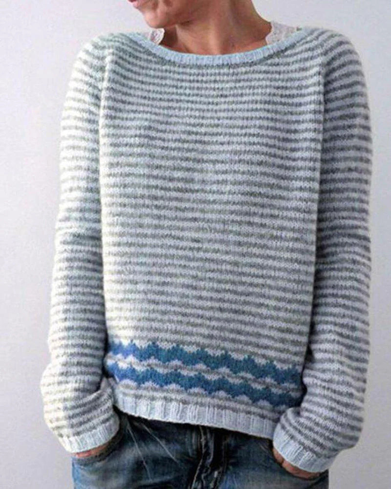 Women's sweater with print | Crew neckline