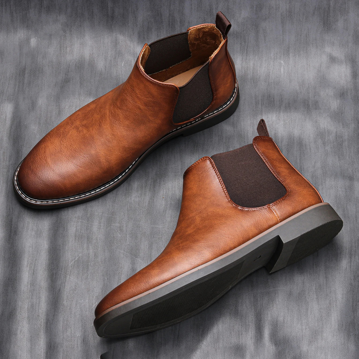 Vintage Men's Leather Chelsea Ankle Boots
