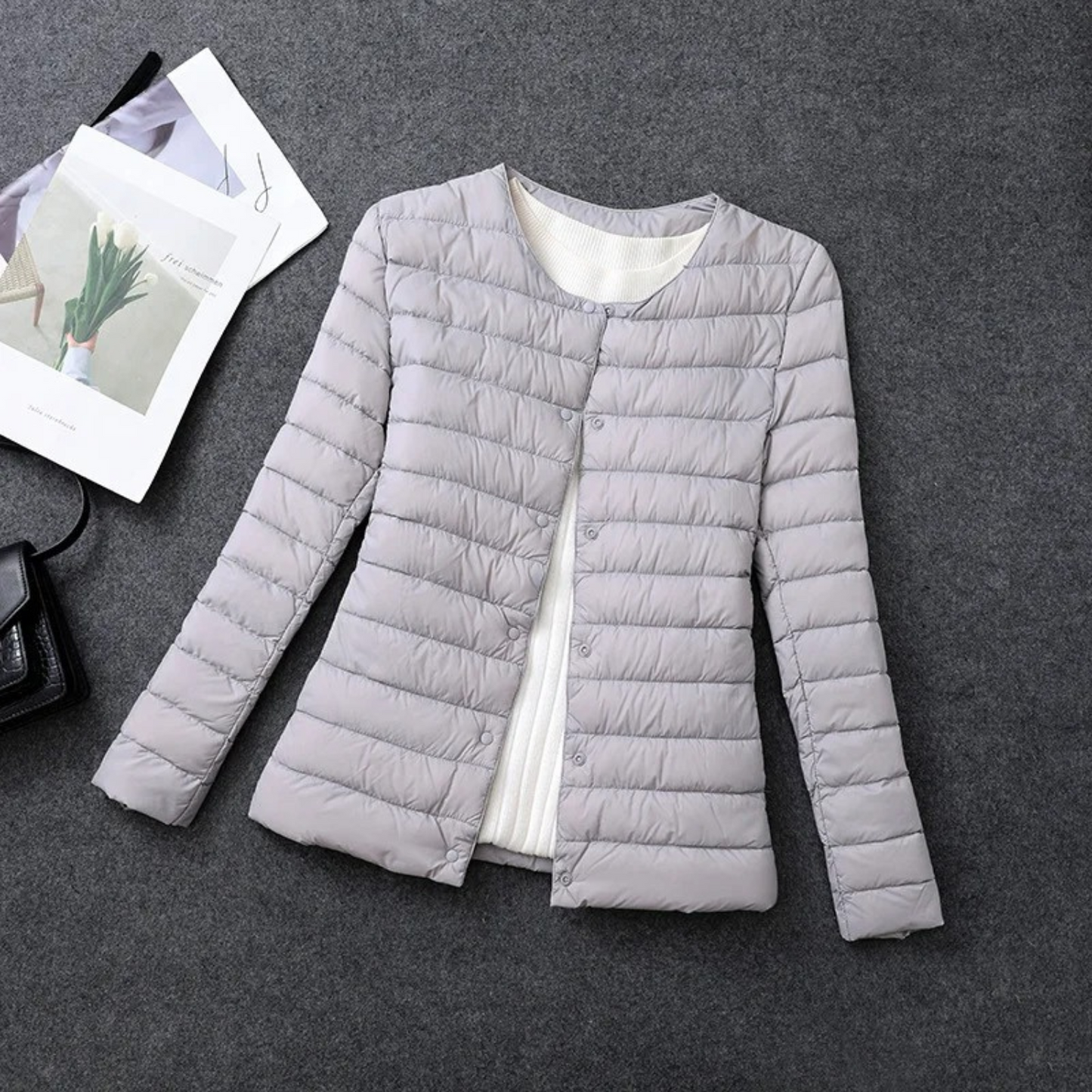 Women's Puffer Jacket | With Buttons