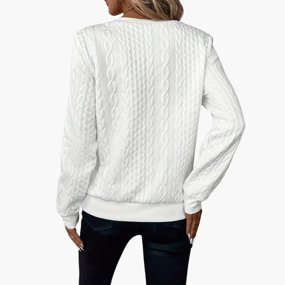 Women's Cable Knit Zip Up Sweater