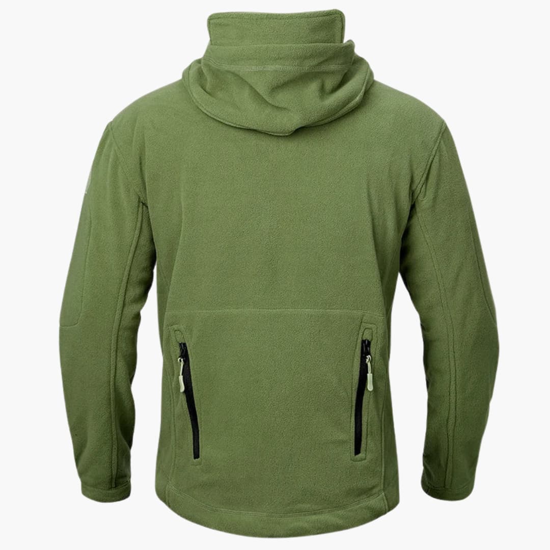 Waterproof Hooded Coat with Zip Pockets for Men