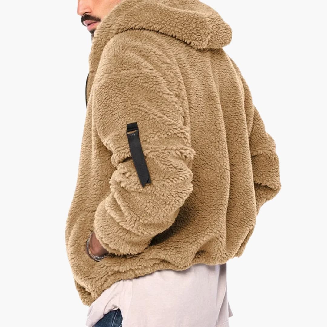 Warm Hooded Zip Up Mens Jacket