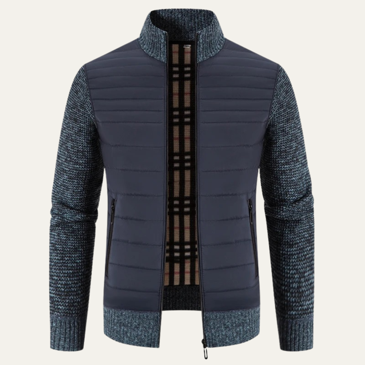 Warm Men's Padded Zipper Winter Jacket