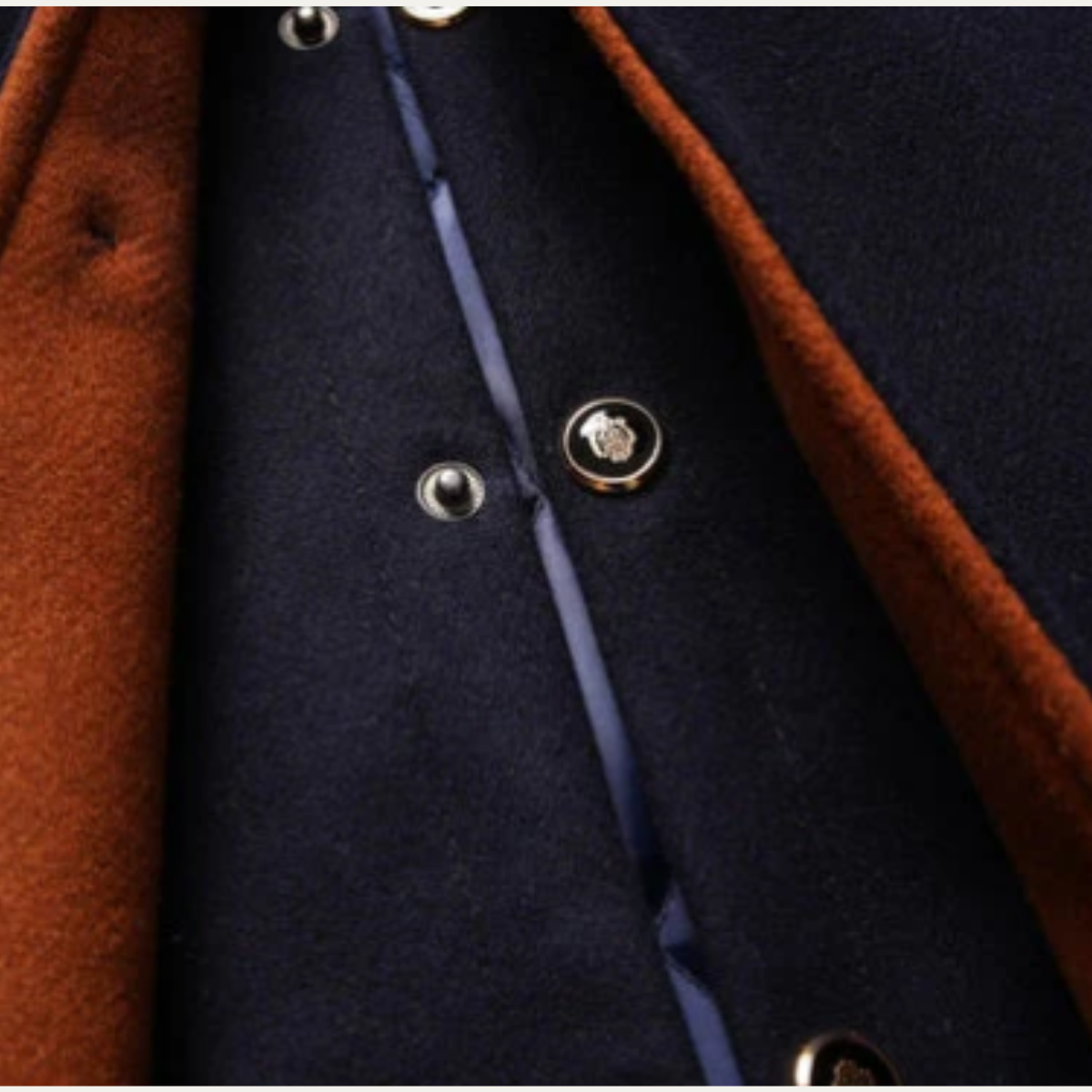 Warm Men's Classic Quilted Wool Winter Coat
