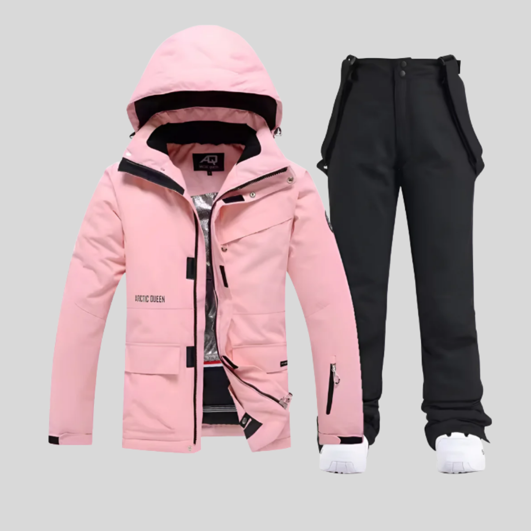 Warm Waterproof Ski Suit Women's Snow Jacket Pants Set