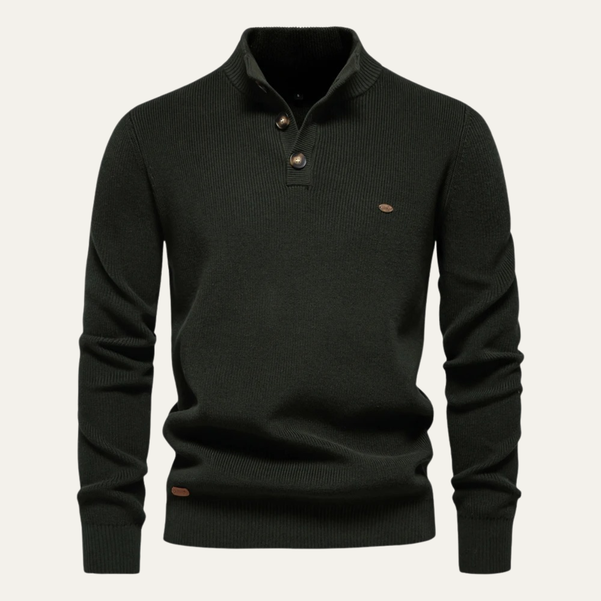 Warm Mens Crew Neck Turtleneck Pullover Sweater