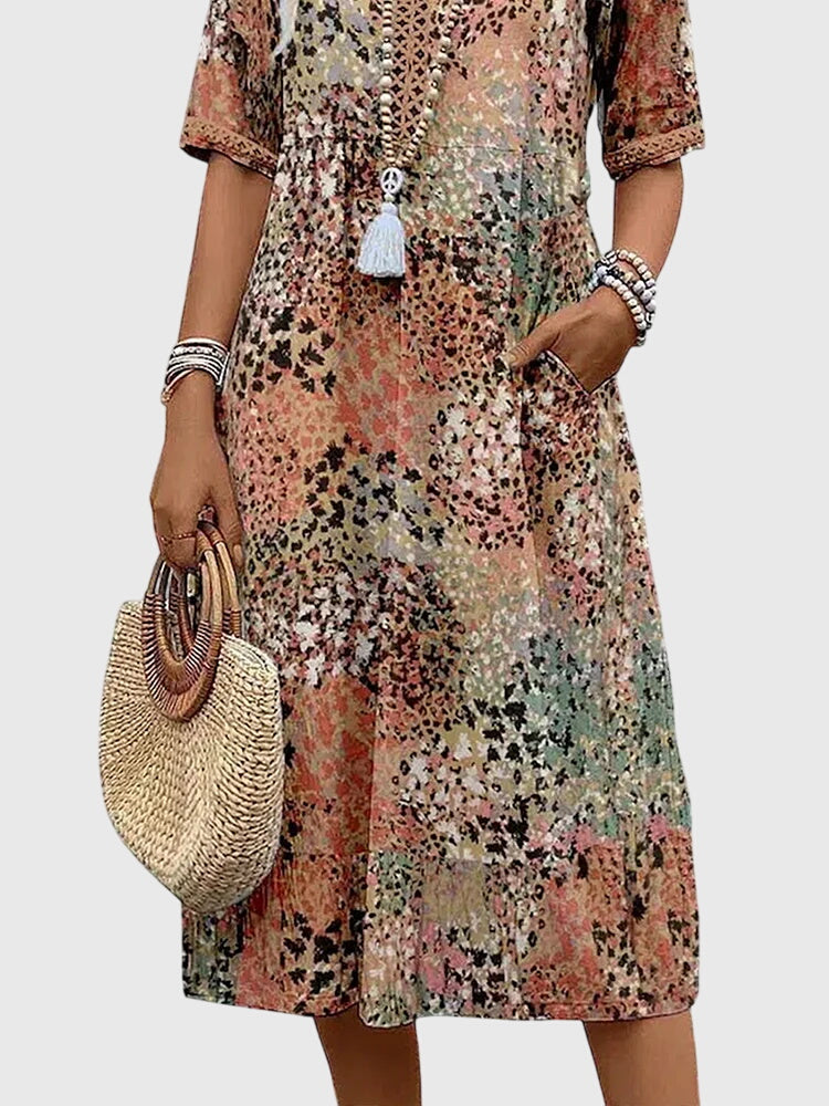 Beautiful Floral Knee Length Dress