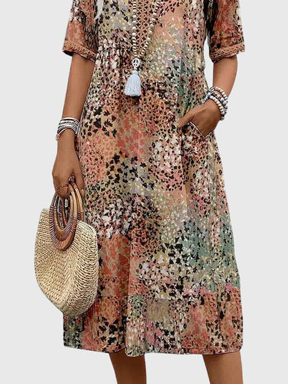 Beautiful Floral Knee Length Dress