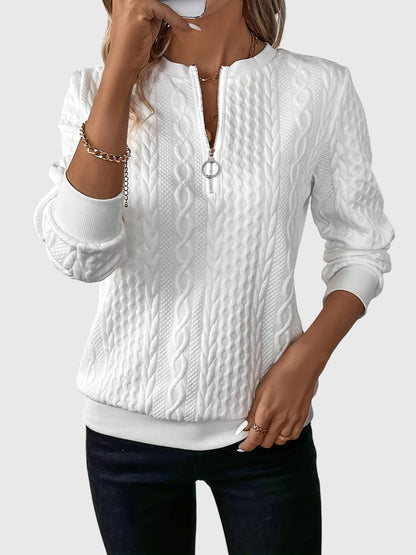 Warm Zip Up Knitted Sweater