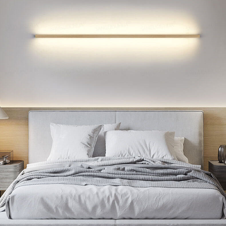 Wall sconces Minimalist wooden LED light fixture