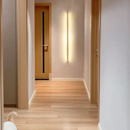 Wall sconces Minimalist wooden LED light fixture