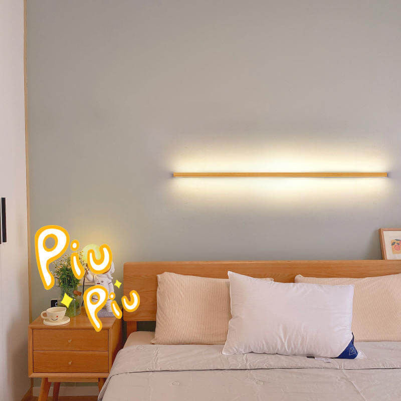 Wall sconces Minimalist wooden LED light fixture