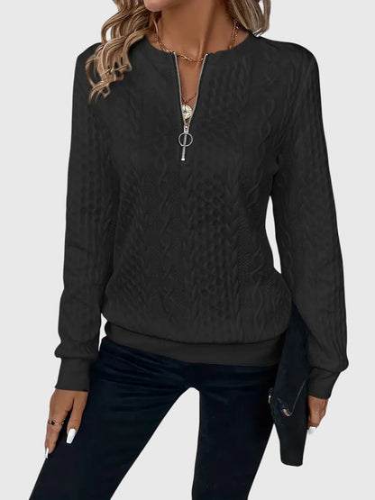 Warm Zip Up Knitted Sweater