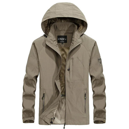 Waterproof Hiking Jacket with Removable Hood