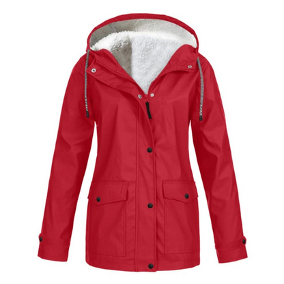 Women's rain jacket with hood | Long fit
