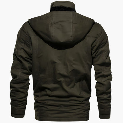 Waterproof Zip Up Mens Coat with Extra Pockets
