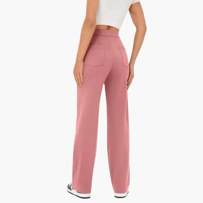 Women's Comfortable Wide Leg Pants with Button Front