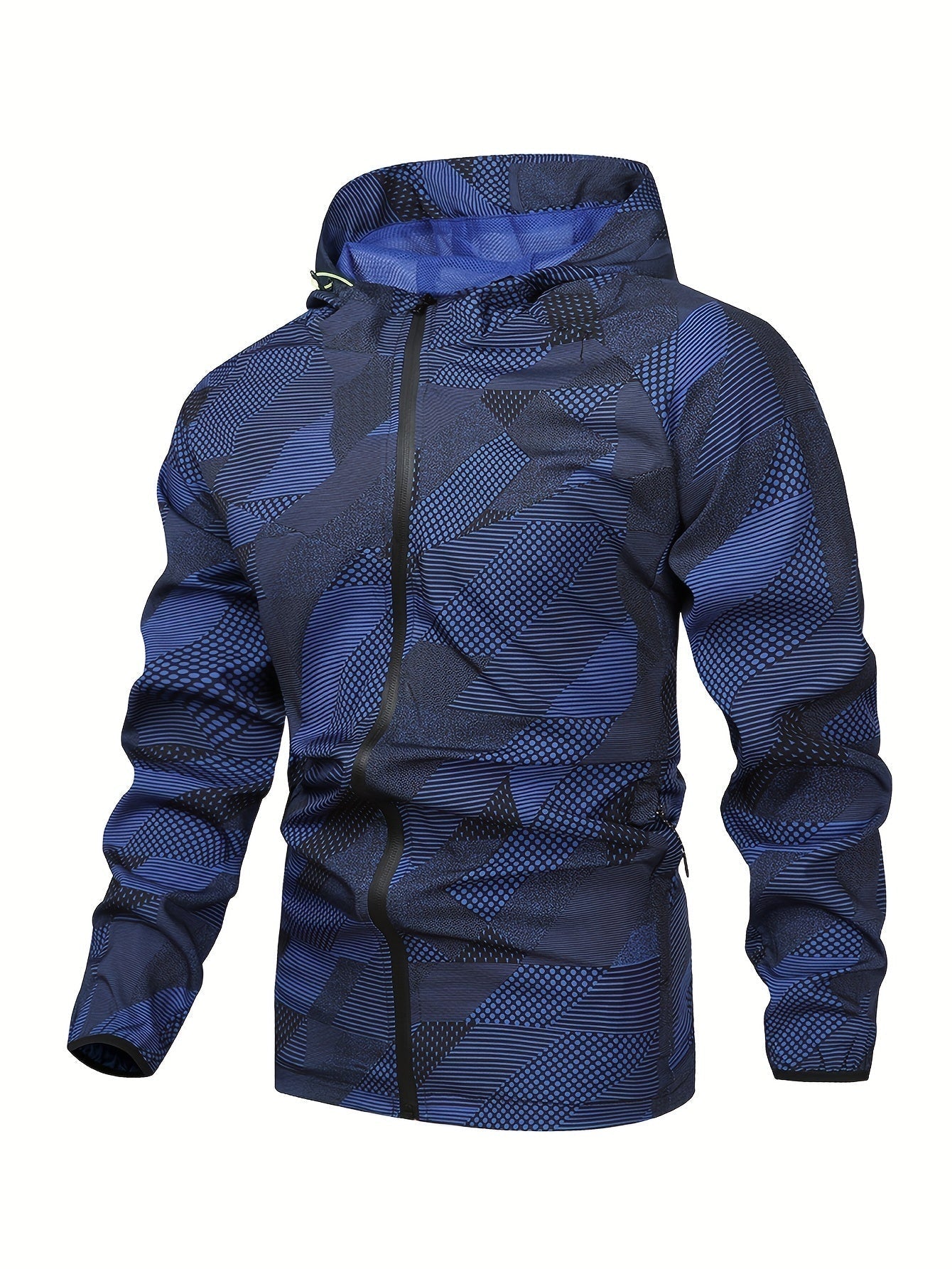 Zip Up Hooded Sweatshirt | Men's Block Hooded