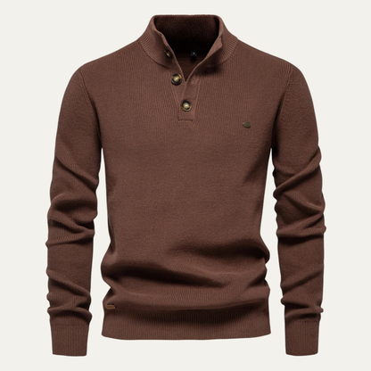 Warm Mens Crew Neck Turtleneck Pullover Sweater