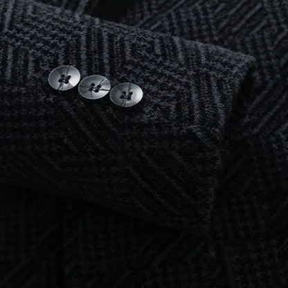 Warm Men's Chenille Blazer with Faux Fur Lining