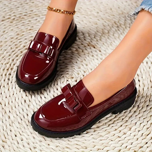 Beatrix | Women's Loafers with Chunky Heel and Bow Knot