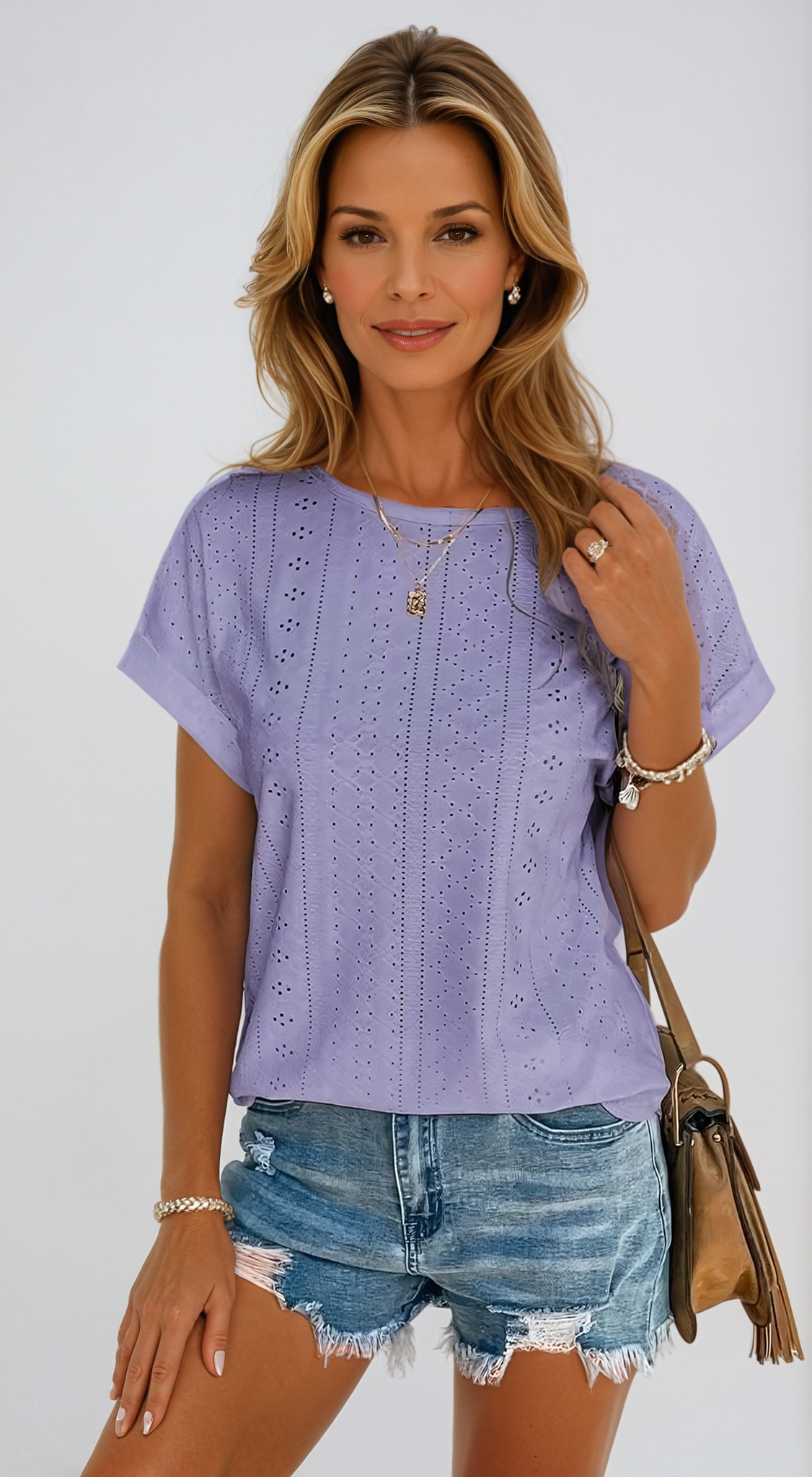 Women's Lace Trim Blouse