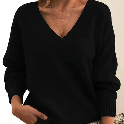 Women's V-neck Sweater | Long Sleeves