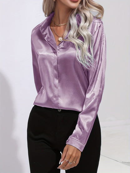 Women's long-sleeve blouse | With buttons