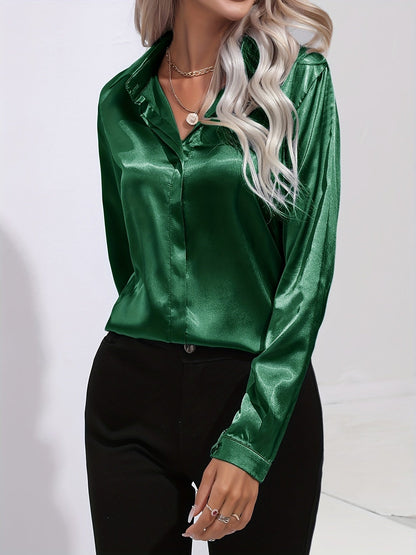 Women's long-sleeve blouse | With buttons