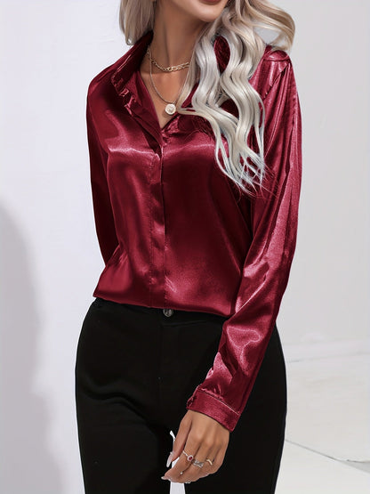 Women's long-sleeve blouse | With buttons