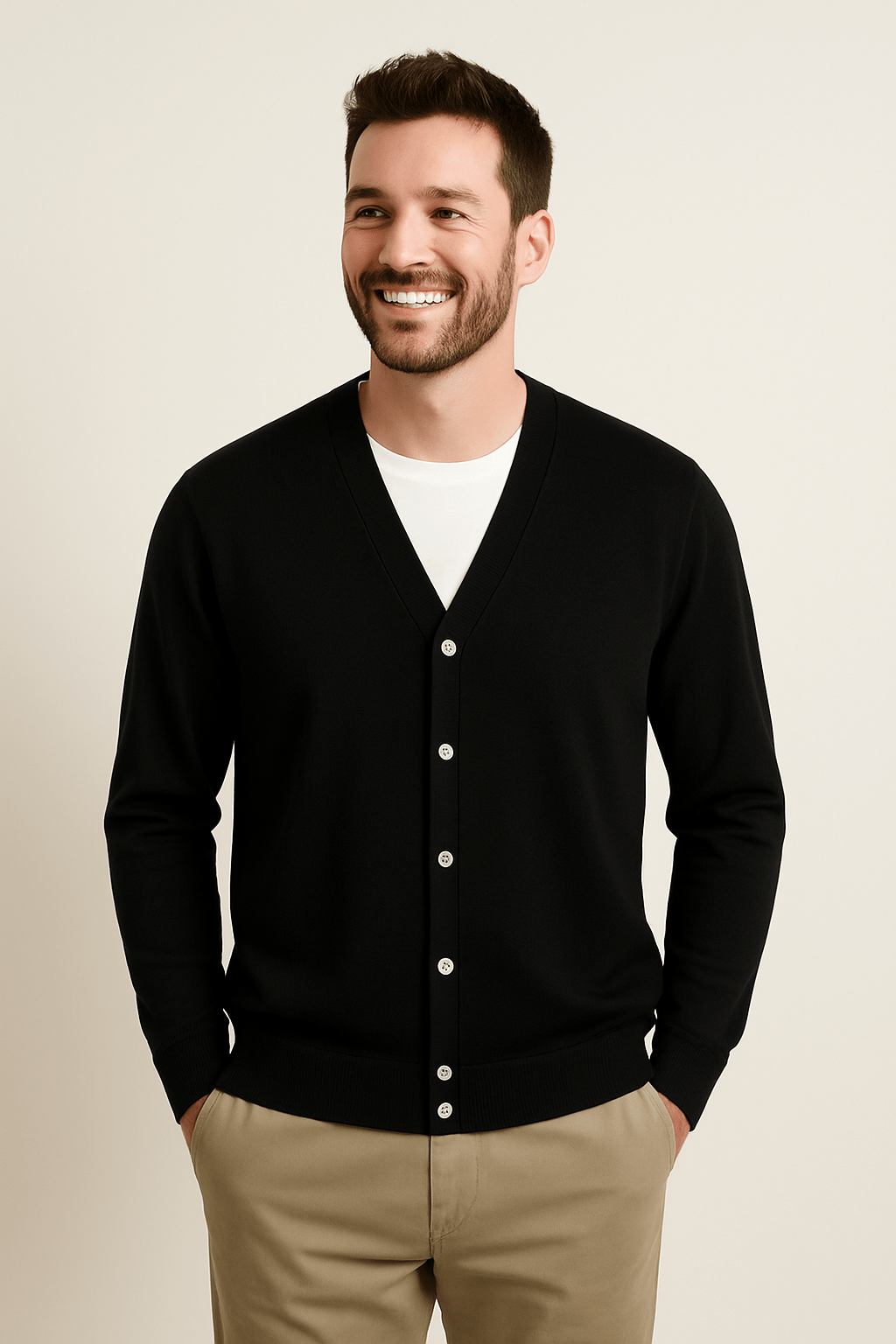 Cardigan with V-neck