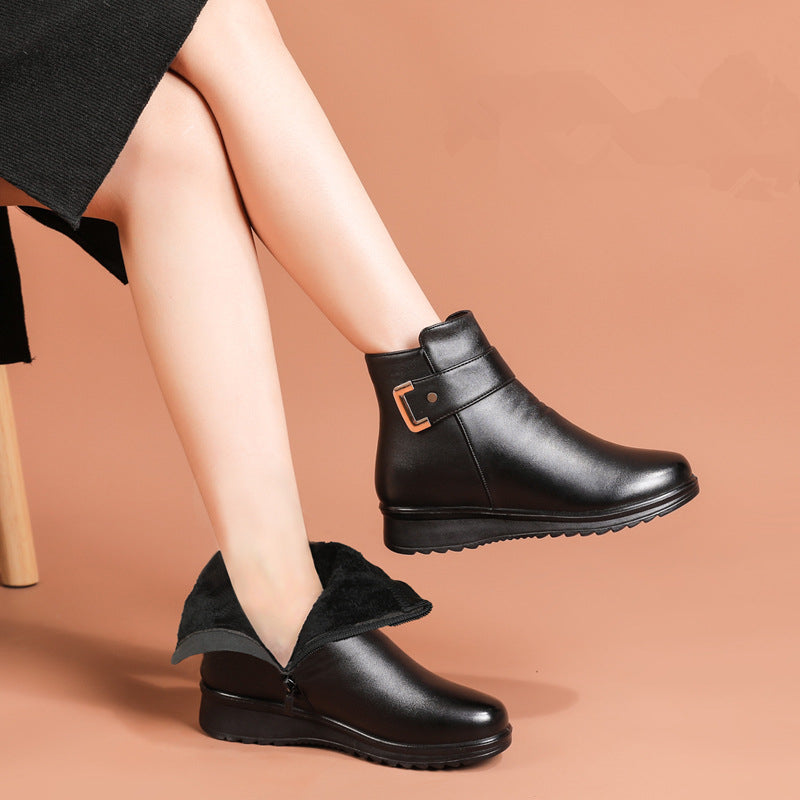 Annabel boots for women in genuine leather – Elegant high-heeled model