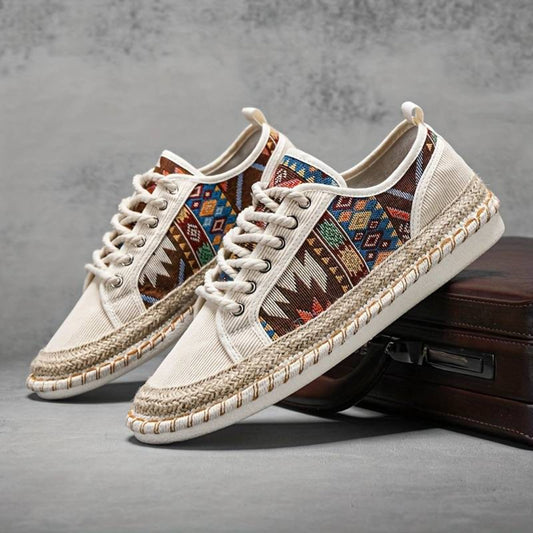 Breathable sneakers women with jute midsole
