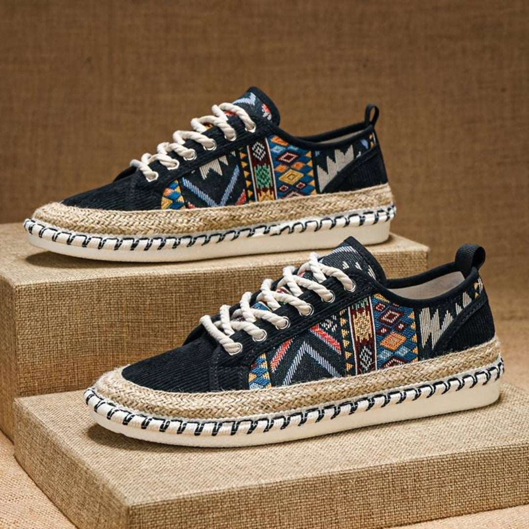 Breathable sneakers women with jute midsole