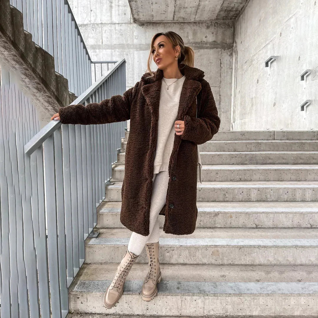 Warm Faux Fur Winter Coat for Ladies - Olytrend